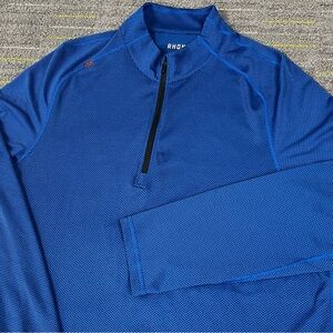 Rhone Sequoia Performance Long Sleeve 1/4 Zip Pullover Mens XXL Blue Golf Active